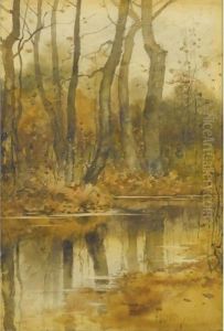 Stream In The Woods by Childe Hassam