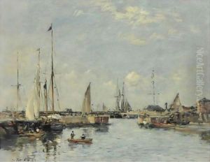 Le Sas A Trouville by Eugene Boudin