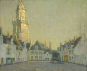 La Place, Le Croisic by Henri Eugene Augustin Le Sidaner