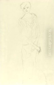 Dancer, Frontal View Or Girl Standing