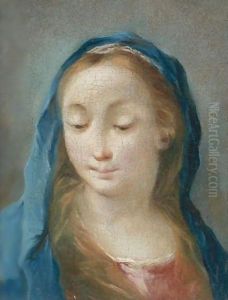 Head Of The Virgin by Francesco Guardi