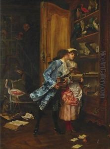 Stolen Kisses by Charles Edouard Edmond Delort