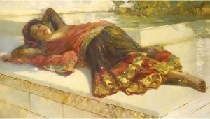 Nautch Girl Resting by Edwin Lord Weeks