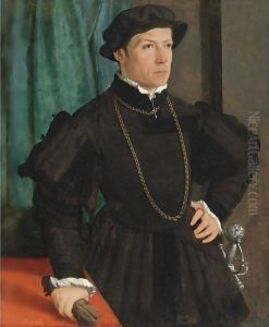 Portrait Of Hans Jakob Fugger, Three-Quarter Length, Before A Green Drape