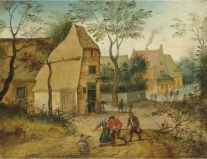 Drunkard Being Taken Home From The Tavern By His Wife