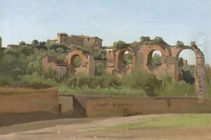 View Of The Ruins Of The Claudian Aqueduct, Rome, Near San Giovanni In Laterano And The Villa Wolkonsky