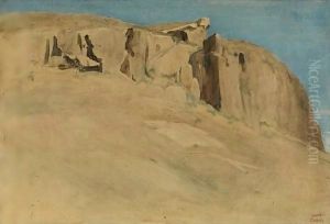 Civita Castellana, High Rocks by Jean-Baptiste-Camille Corot
