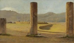A View From Pompeii by Giuseppe de Nittis