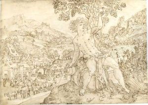 Bacchus Seated In A Landscape, The Harvest To His Right And A Town Below An Allegory Of Autumn
