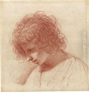 Head Of A Young Man In Profile, Looking Down To The Left Head Of A Young Man In Profile, Looking Down To The Left