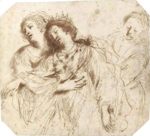 Queen Esther Supported By Her Attendants Queen Esther Supported By Her Attendants