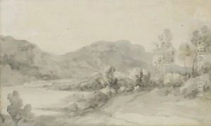 A View In The Lake District by Thomas Gainsborough