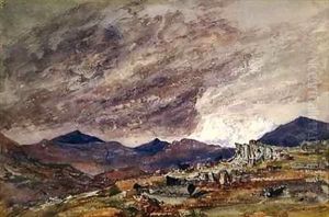Mountainous Landscape with Stormy Sky by Barbara Leigh Smith Bodichon