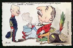 Caricature depicting the pardon of Captain Dreyfus by Bobb