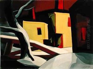 A Light Yellow (First Snow or Sylvester Night) by Oscar Blumner