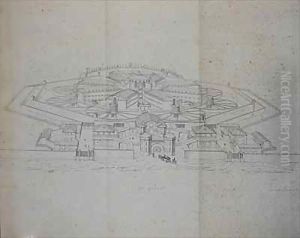 Design for a cellular prison for 585 prisoners