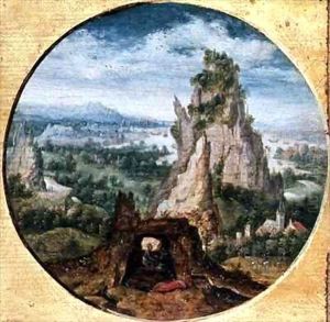 St. Jerome in Penitence in a Fantastic Landscape