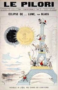 Front cover of 'Le Pilori' concerning the French Elections of 1889 and General Boulanger by J. Blass