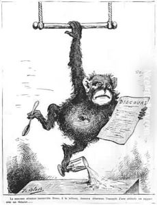 Caricature of Paul Broca (1824-80) by J. Blass