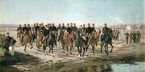 The Visit to the River Negro by General Julio Argentino Roca (1843-1914) and his Army by Juan Manuel Blanes