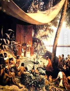 The first Mass held in the Americas
