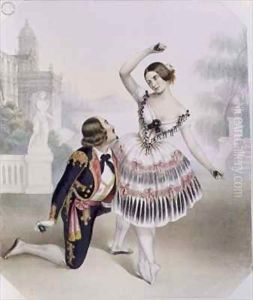 Fanny Cerrito (1817-1909) and S. Leon of Her Majesty's Theatre in 'La Manolla'