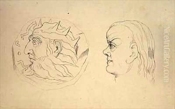 Obverse of the coin of Nebuchadnezzar and a head of Cancer - view 1