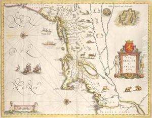 Map of New Belgium and New England by Joan Blaeu