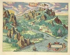 View of antique Thessaly from the 'Atlas Major'