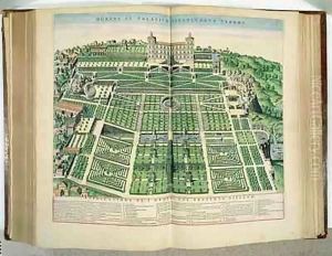 The Villa d'Este Palace and Gardens, Tivoli, from Theatrum Civitatum by Joan Blaeu