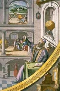 Tycho Brahe (1546-1601) aged 40, amongst his astronomical instruments by Joan Blaeu