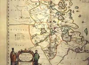 Nanking, China, Narjing with the Yungtze Rr. Indicates Jesuit Missions