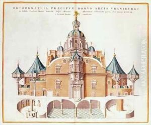Tycho Brahe's observatory Uraniborg from Joan Blaeu's 'Atlas Major' 2 by Joan Blaeu