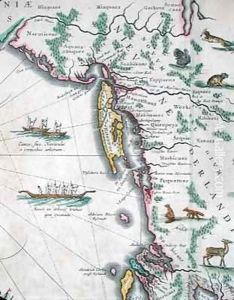 Map depicting the East Coast of North America 2 by Joan Blaeu