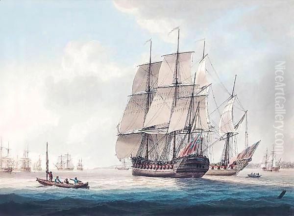 The East Indiaman 'Woodford' Near Plymouth - view 1