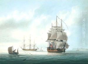 A Two-decker And Other Shipping Off The South Coast