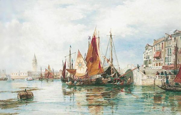 The Mole, Venice, Looking Towards The Doge's Palace - view 1