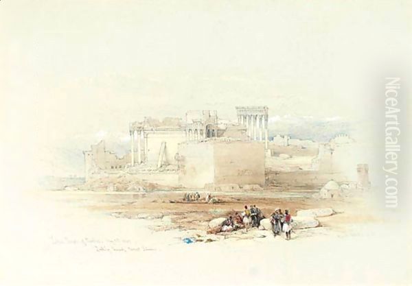 Lesser Temple Of Baalbec Looking Towards Mount Lebanon - view 1