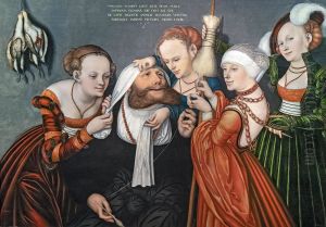 Hercules At The Court Of Omphale by Lucas The Elder Cranach