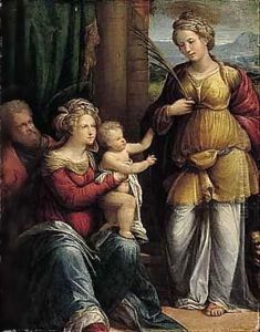 The Holy Family With Saint Catherine The Holy Family With Saint Catherine