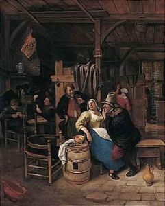 Figures Carousing In A Tavern Interior