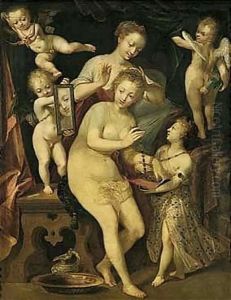 The Toilet Of Venus by Dirck de Quade Van Ravesteyn