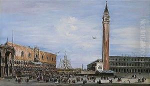 Venice, The Festival Of Giovedi Grasso In The Piazzetta In 1758 by Francesco Guardi