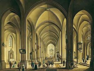 The Interior Of A Cathedral by Johann Ludwig Ernst Morgenstern