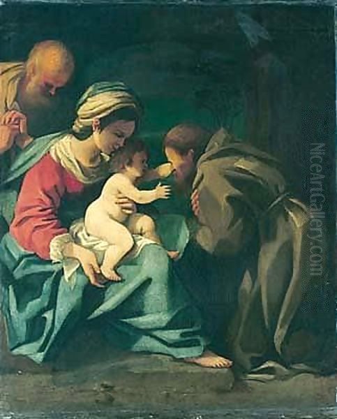 The Holy Family With Saint Francis Adoring The Christ Child - view 1