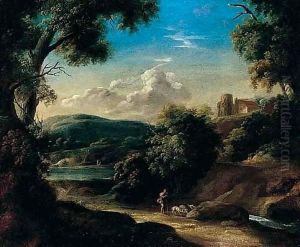 An Italianate Landscape With The Prodigal Son Tending Swine