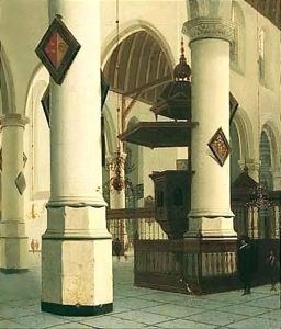 Interior Of The Oude Kerk In Delft