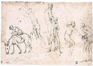 A Group Of Agricultural Labourers And Another Figure On A Donkey A Group Of Agricultural Labourers And Another Figure On A Donkey