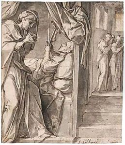 The Death Of St. Hilary by Jan Van Scorel