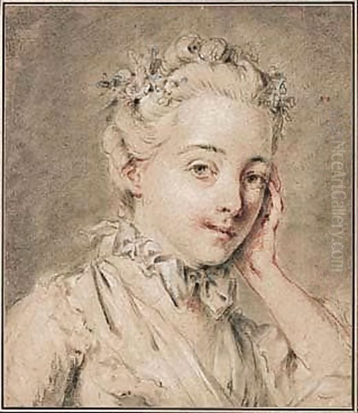 Portrait Of A Young Woman, Head And Shoulders - view 1